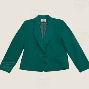 Vintage Pendleton Wool Blazer | Emerald Green, Made in USA, Collectible Rare